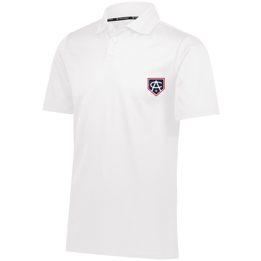 [222568.005.S-LOGO3] Men's Prism Polo (Adult S, White, Logo 3)