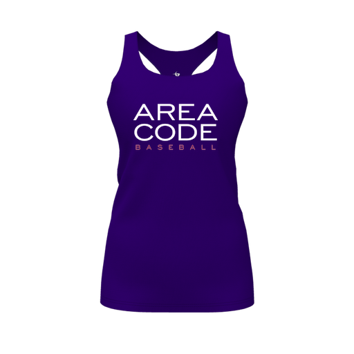 [CUS-DFW-RCBK-PER-PUR-FYS-LOGO2] Racerback Tank Top (Female Youth S, Purple, Logo 2)