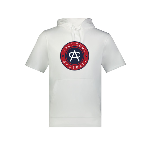 [6871.005.S-LOGO1] Men's Dri Fit Short Sleeve Hoodie (Adult S, White, Logo 1)