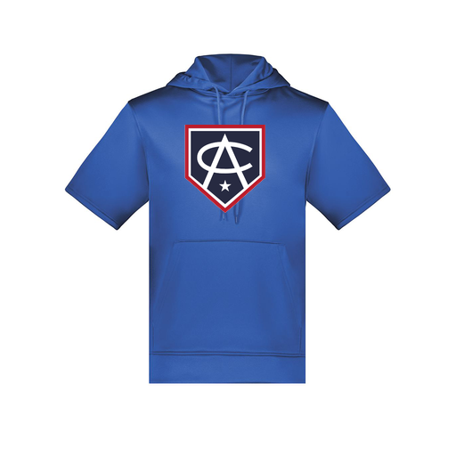[6871.060.S-LOGO3] Men's Dri Fit Short Sleeve Hoodie (Adult S, Royal, Logo 3)