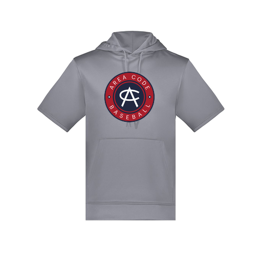 [6871.059.S-LOGO1] Men's Dri Fit Short Sleeve Hoodie (Adult S, Gray, Logo 1)