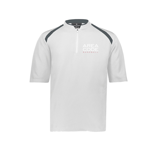 [229681-YS-WHT-LOGO2] Youth Dugout Short Sleeve Pullover (Youth S, White, Logo 2)