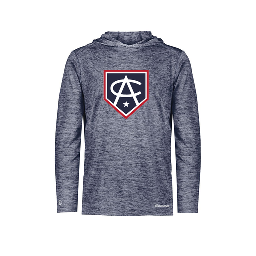 [CUS-DFW-CHGHOOD-PER-LSL-NVY-YS-LOGO3] Youth Charge Hoodie (Youth S, Navy, Logo 3)