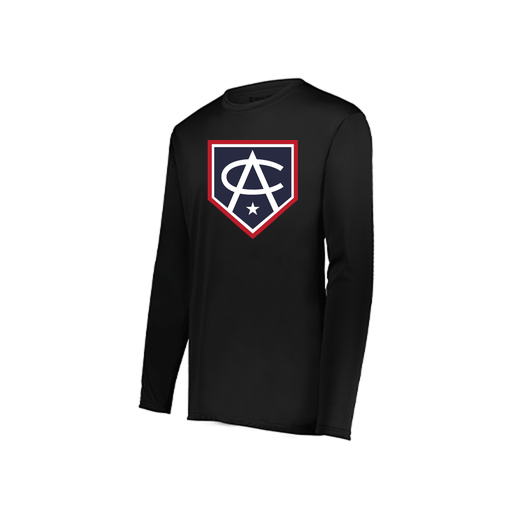[222822.080.XS-LOGO3] Men's LS Smooth Sport Shirt (Adult XS, Black, Logo 3)