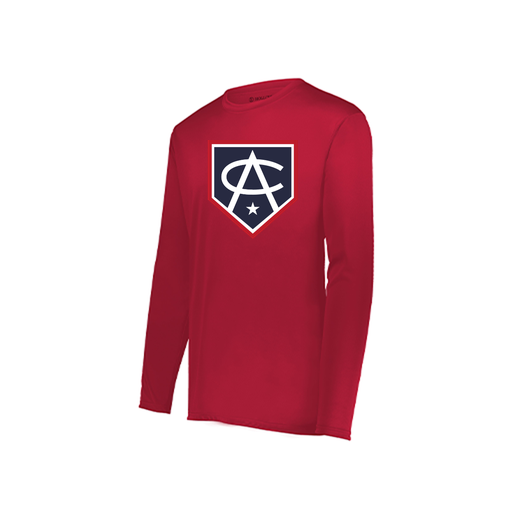 [222822.083.XS-LOGO3] Men's LS Smooth Sport Shirt (Adult XS, Red, Logo 3)