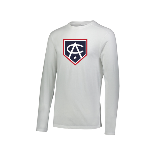 [FTLCUBWH-AXS-LOGO3] Decker Men's Tri-Blend T-Shirt - Long Sleeve (Adult XS, White, Logo 3)