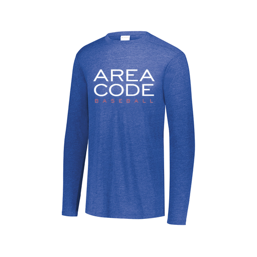 [3075.U55.XS-LOGO2] Decker Men's Tri-Blend T-Shirt - Long Sleeve (Adult XS, Royal, Logo 2)