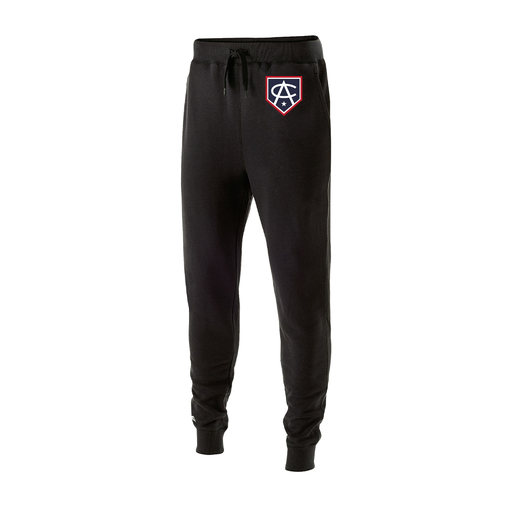 [229548.080.XS-LOGO3] Men's 60/40 Fleece Jogger (Adult XS, Black, Logo 3)