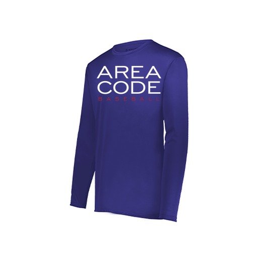 [222823.747.S-LOGO2] Youth LS Smooth Sport Shirt (Youth S, Purple, Logo 2)