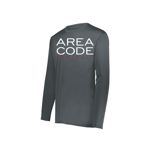 [222823.059.S-LOGO2] Youth LS Smooth Sport Shirt (Youth S, Gray, Logo 2)