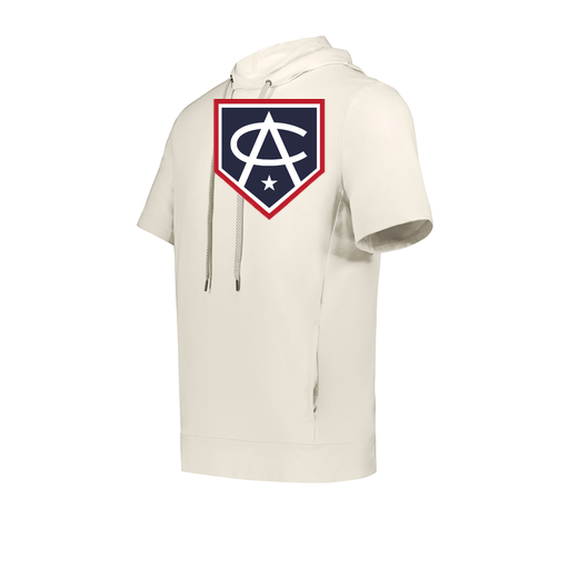 [222605-WHT-YS-LOGO3] YOUTH VENTURA SOFT KNIT SHORT SLEEVE HOODIE (Youth S, White, Logo 3)