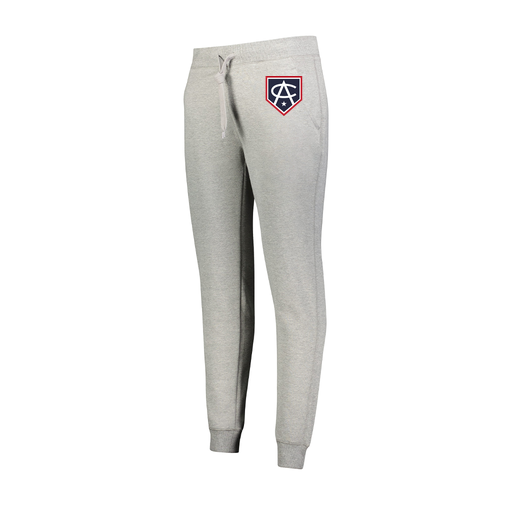 [229748.017.XS-LOGO3] Ladies 60/40 Fleece Jogger (Female Adult XS, Silver, Logo 3)